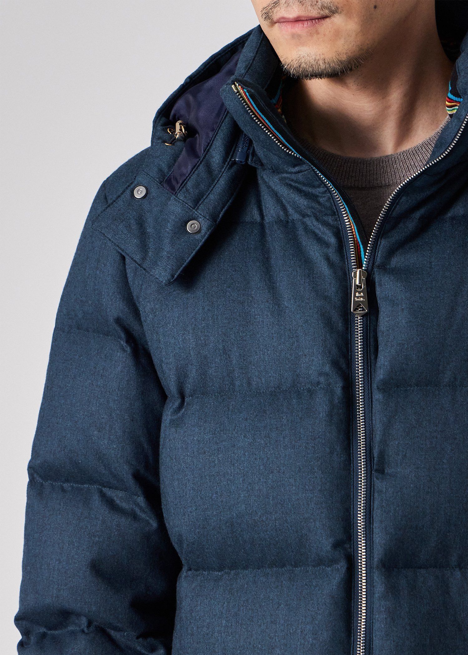 ウールフランネル ダウンジャケット（ダークブルー） ｜ポール・スミス