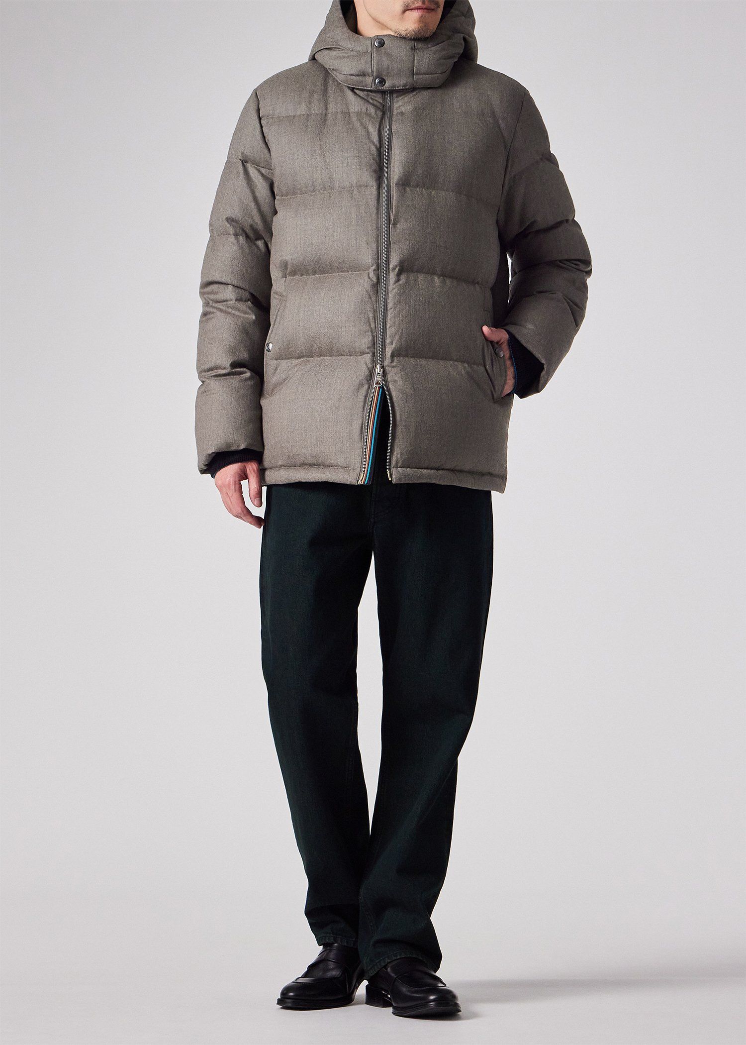 ウールフランネル ダウンジャケット