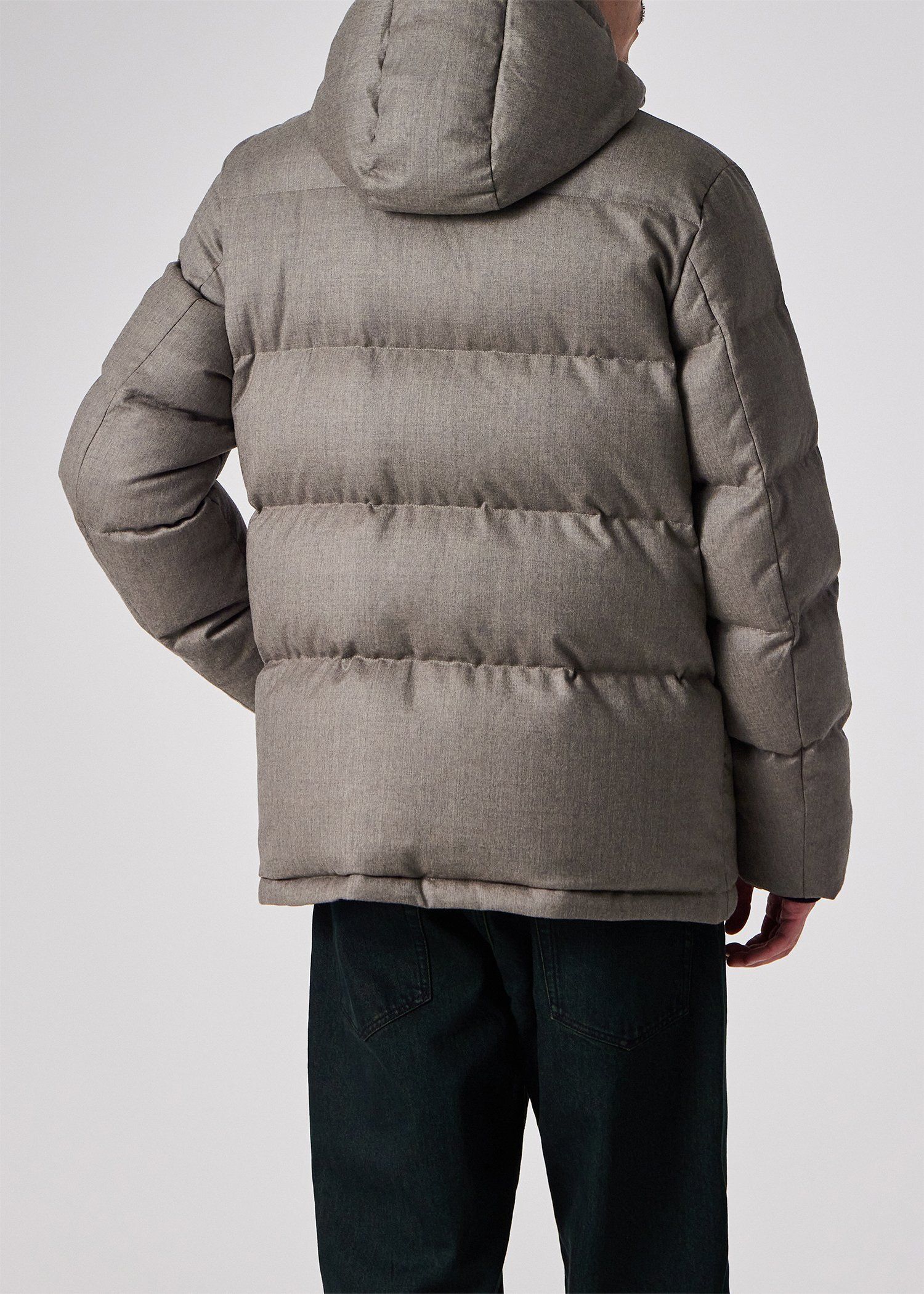 ウールフランネル ダウンジャケット