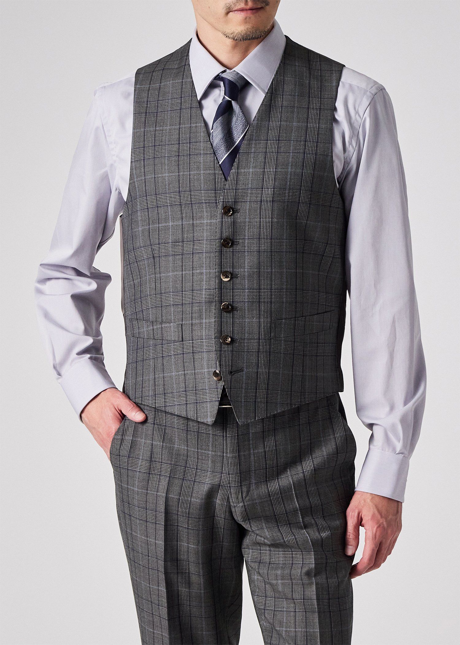 プリンス オブ ウェールズチェック 6Bベスト ｜ポール・スミス