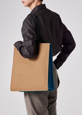 【ごん】新品 ポールスミス キャンバス×レザー トートショルダーバッグ コンサティーナキャンバス トートバッグ（553438N190T