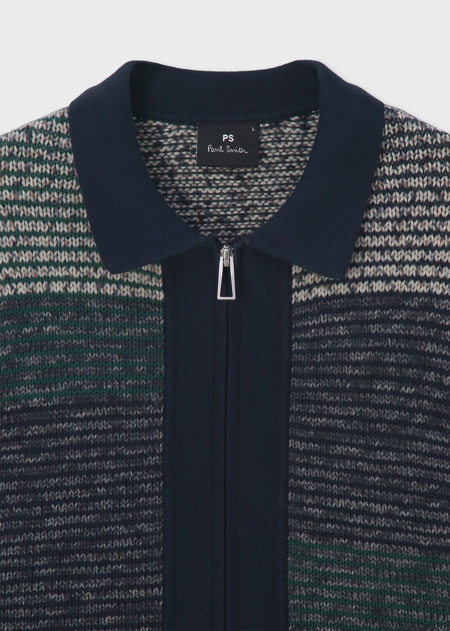 マルチボーダー ジップニットブルゾン