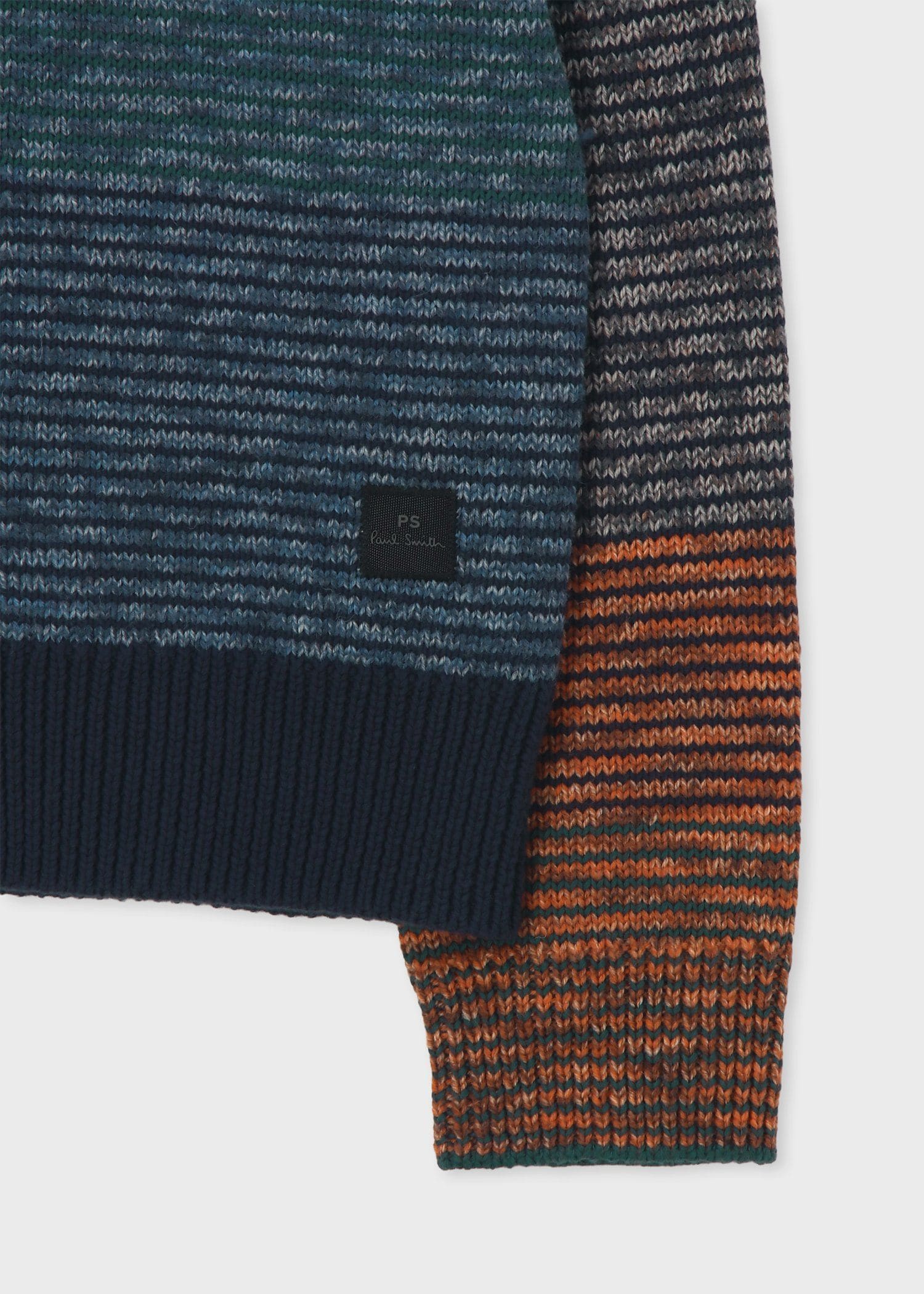 マルチボーダー ジップニットブルゾン