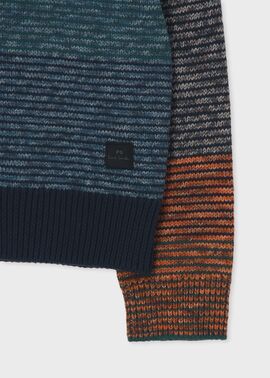 マルチボーダー ジップニットブルゾン ｜ポール・スミス