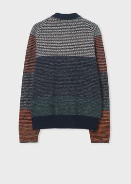 マルチボーダー ジップニットブルゾン ｜ポール・スミス