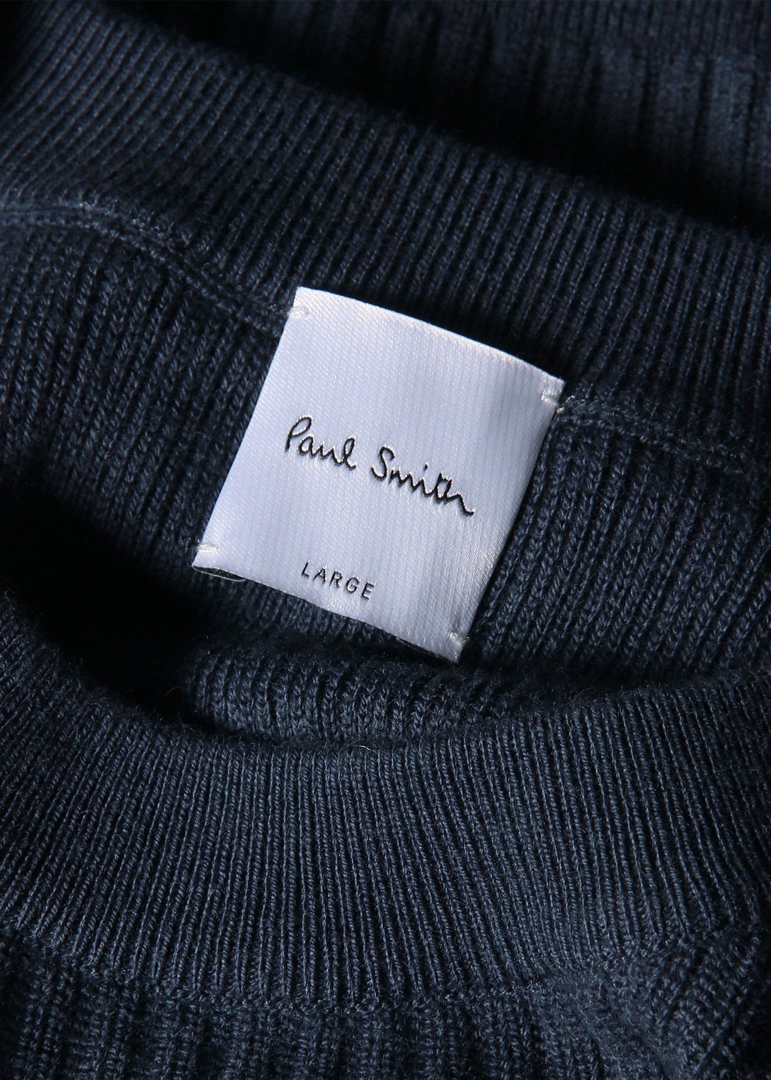 コットンウール クルーネック リブニット