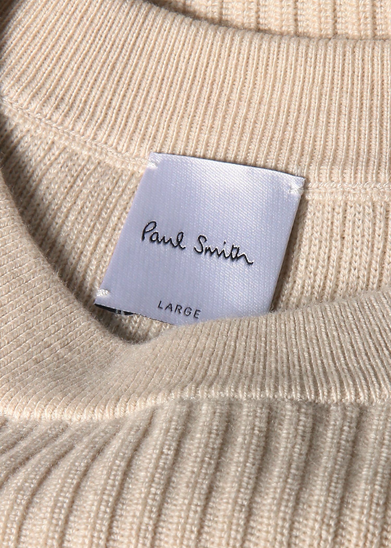 コットンウール クルーネック リブニット