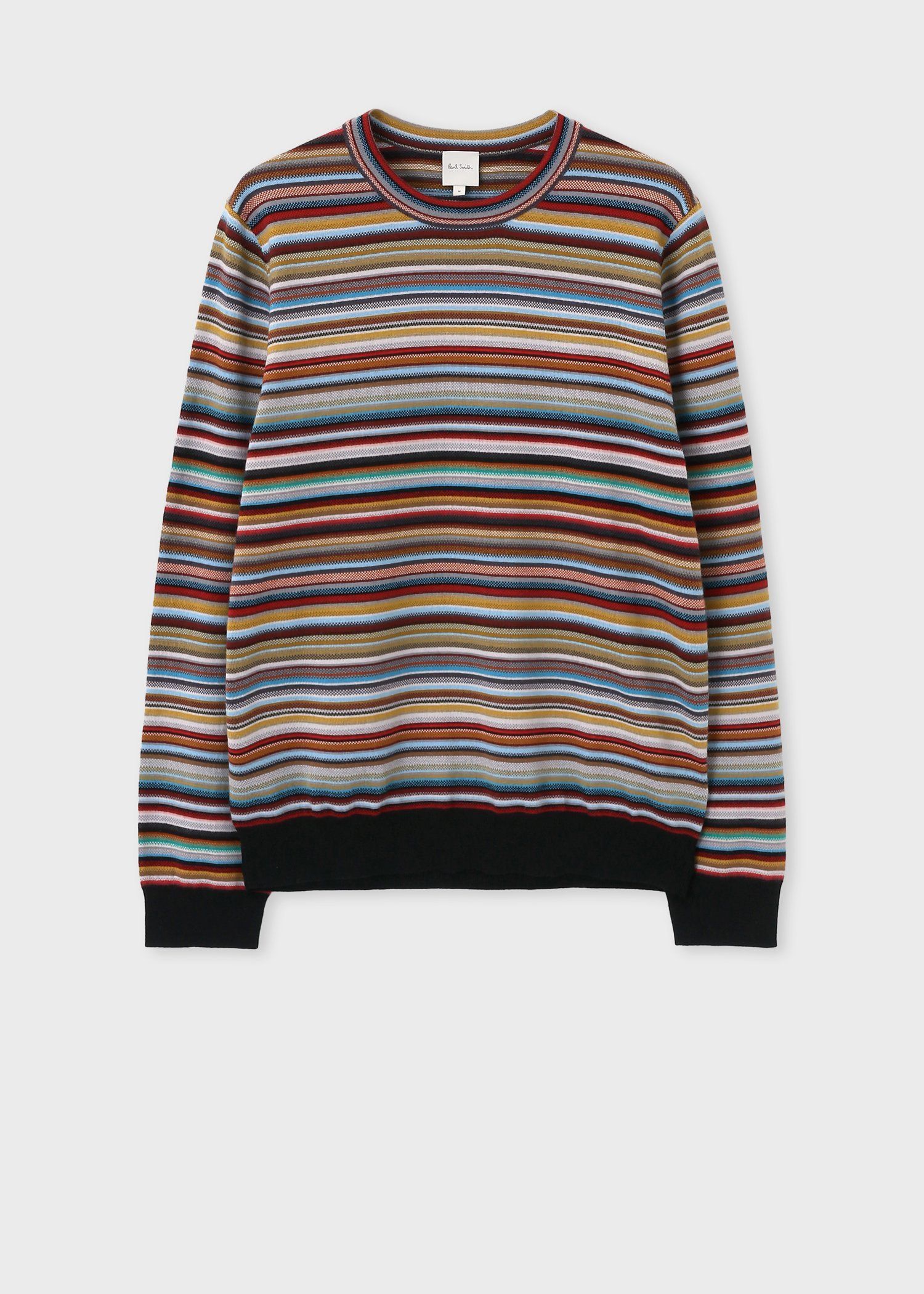 "Signature Stripe" クルーネックニット