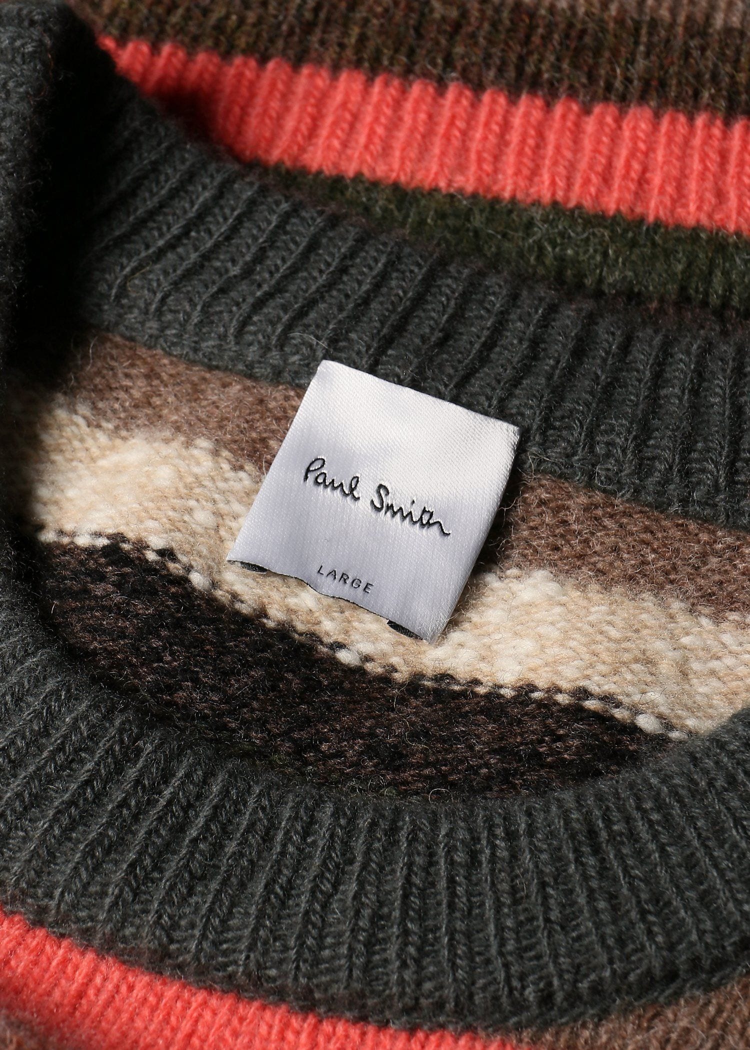 専用★カシミヤ100%✨Paul Smith ポールスミス　マルチカラーボーダー マルチカラーボーダー クルーネックニット（162404804Z