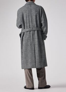 ウールニット グレンチェック ステンカラーコート ｜ポール・スミス