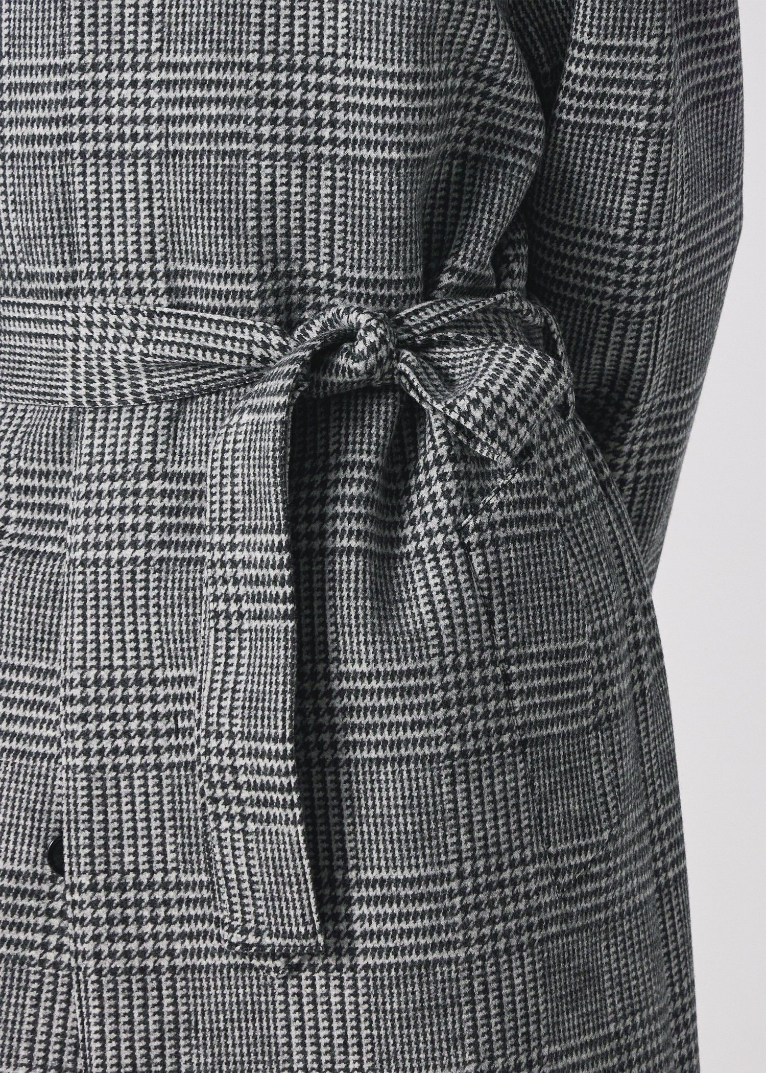 ウールニット グレンチェック ステンカラーコート ｜ポール・スミス