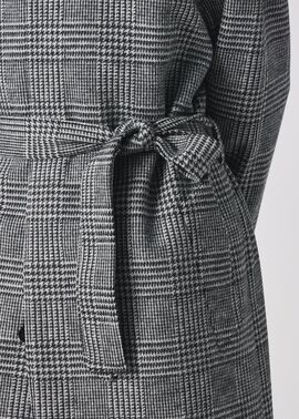 ウールニット グレンチェック ステンカラーコート ｜ポール・スミス