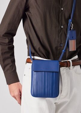シャドーストライプSS26 ミニショルダーバッグ（ブルー） ｜ポール・スミス