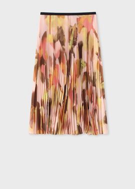 ウィメンズ "Floral Paint" プリーツスカート