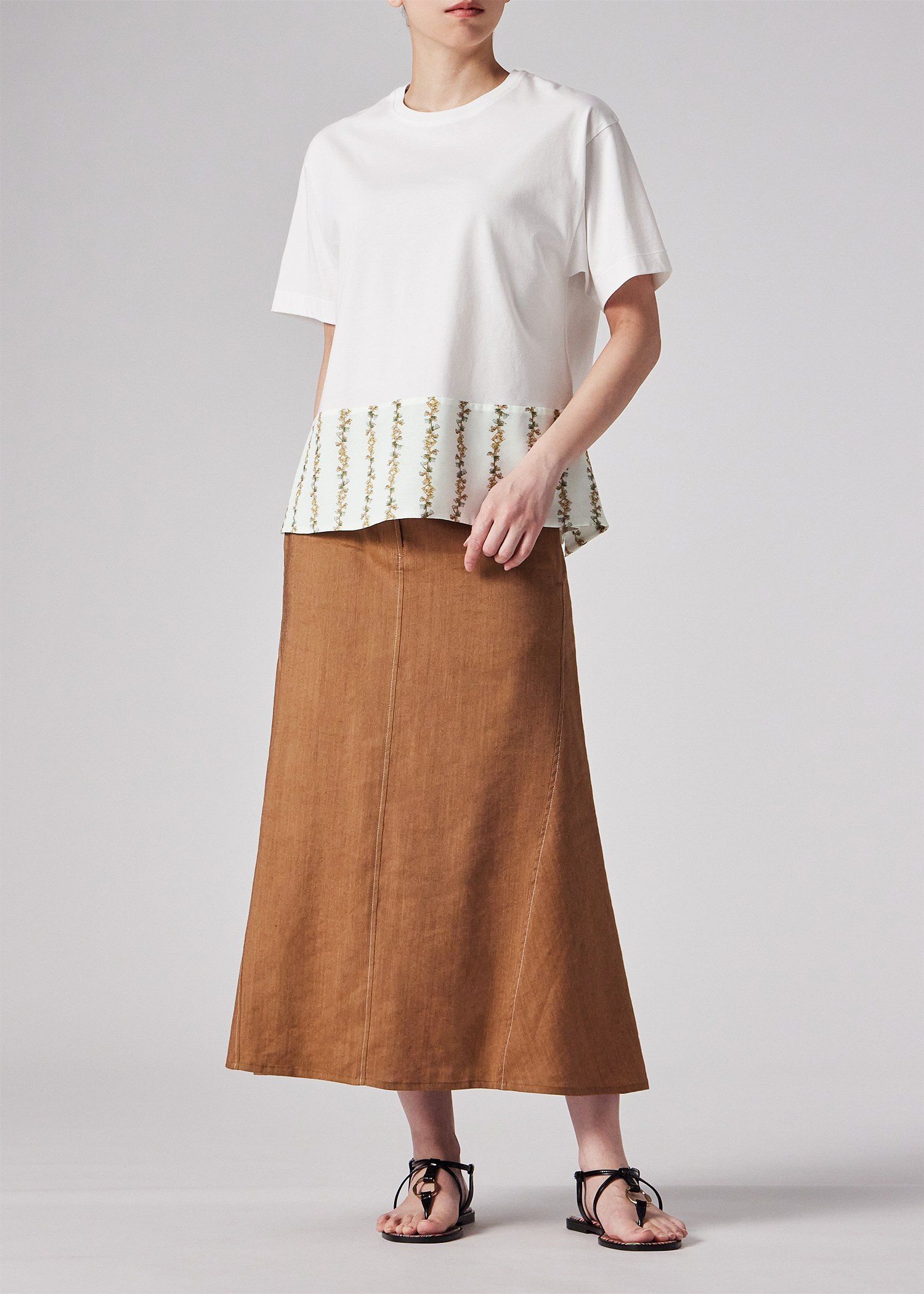 ウィメンズ プリント コンビネーション 半袖Tシャツ