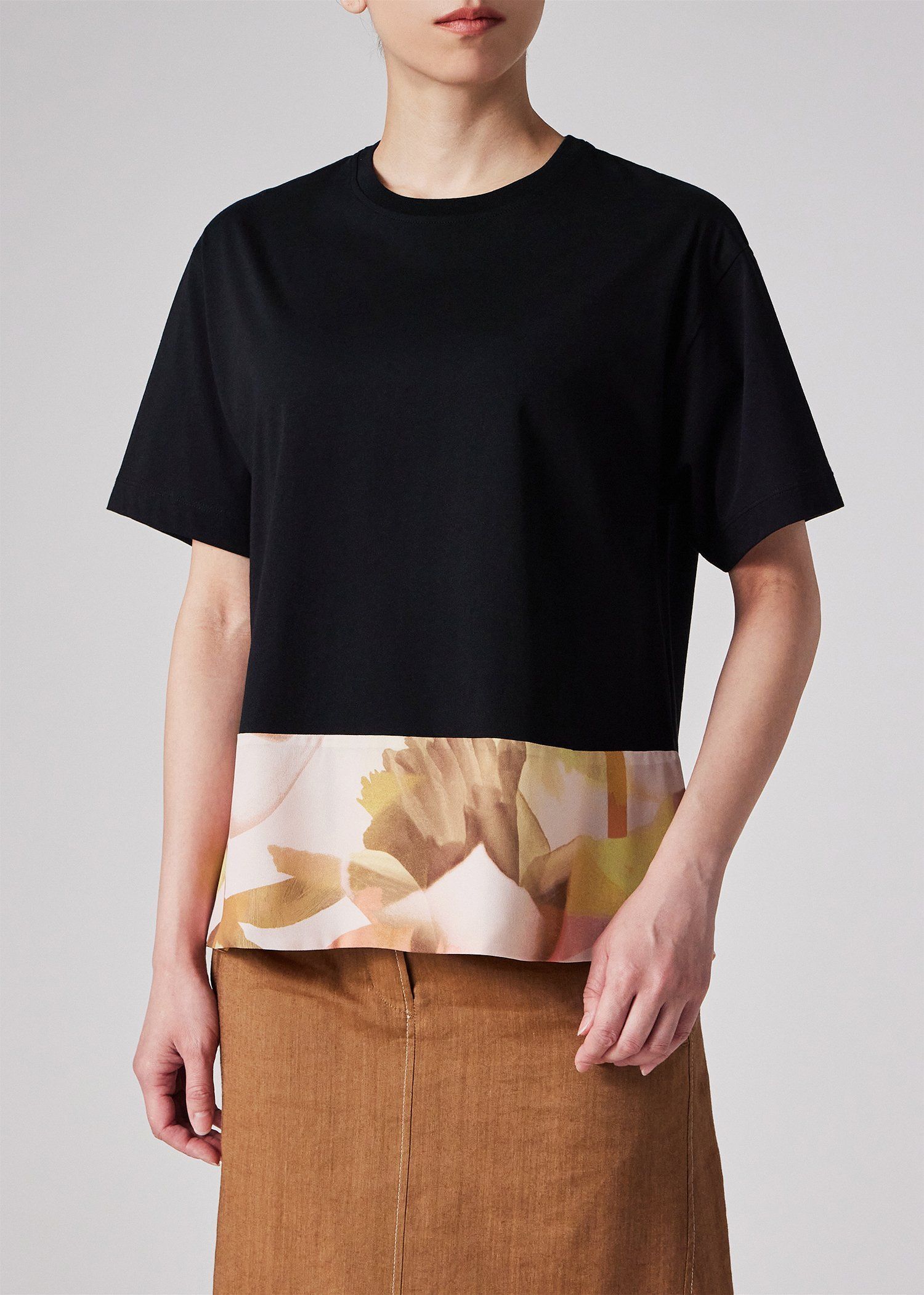 ウィメンズ プリント コンビネーション 半袖Tシャツ