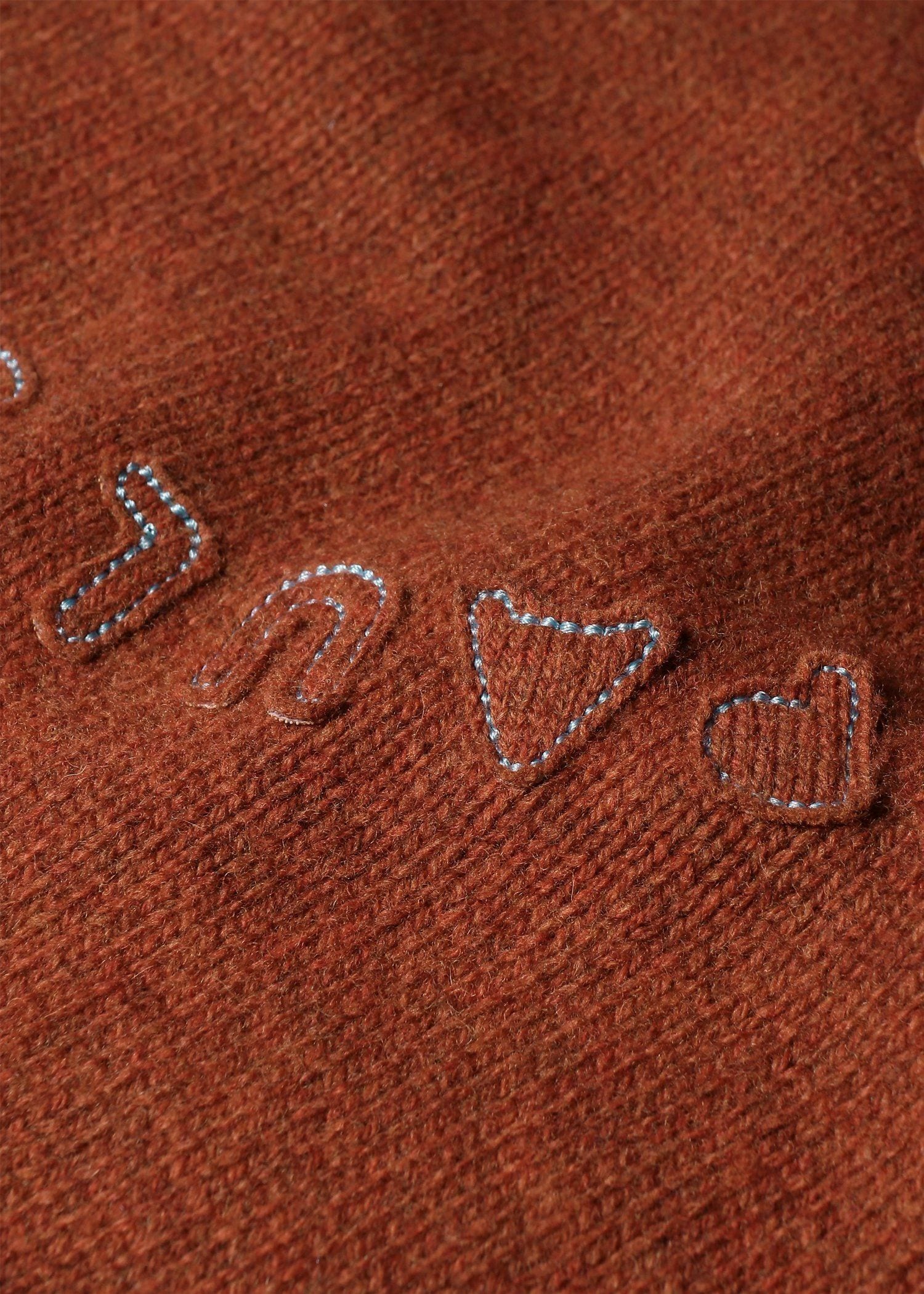 "Happy" メリノウール クルーネックニット