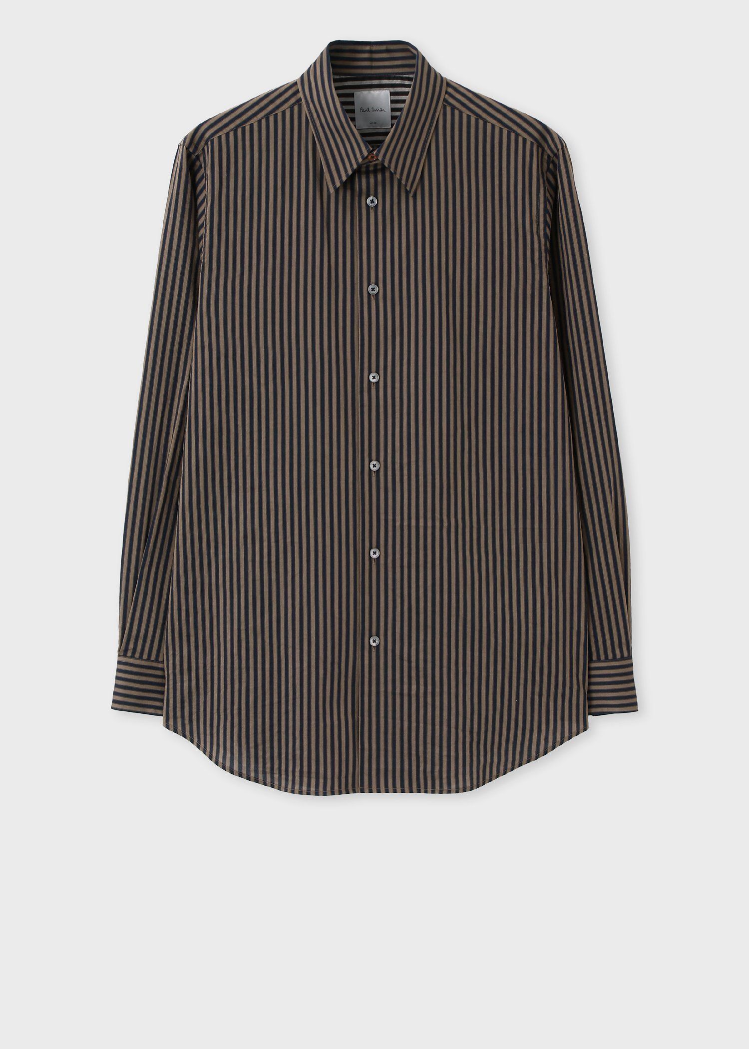 シックシンストライプ カジュアルシャツ（ネイビー） ｜ポール・スミス