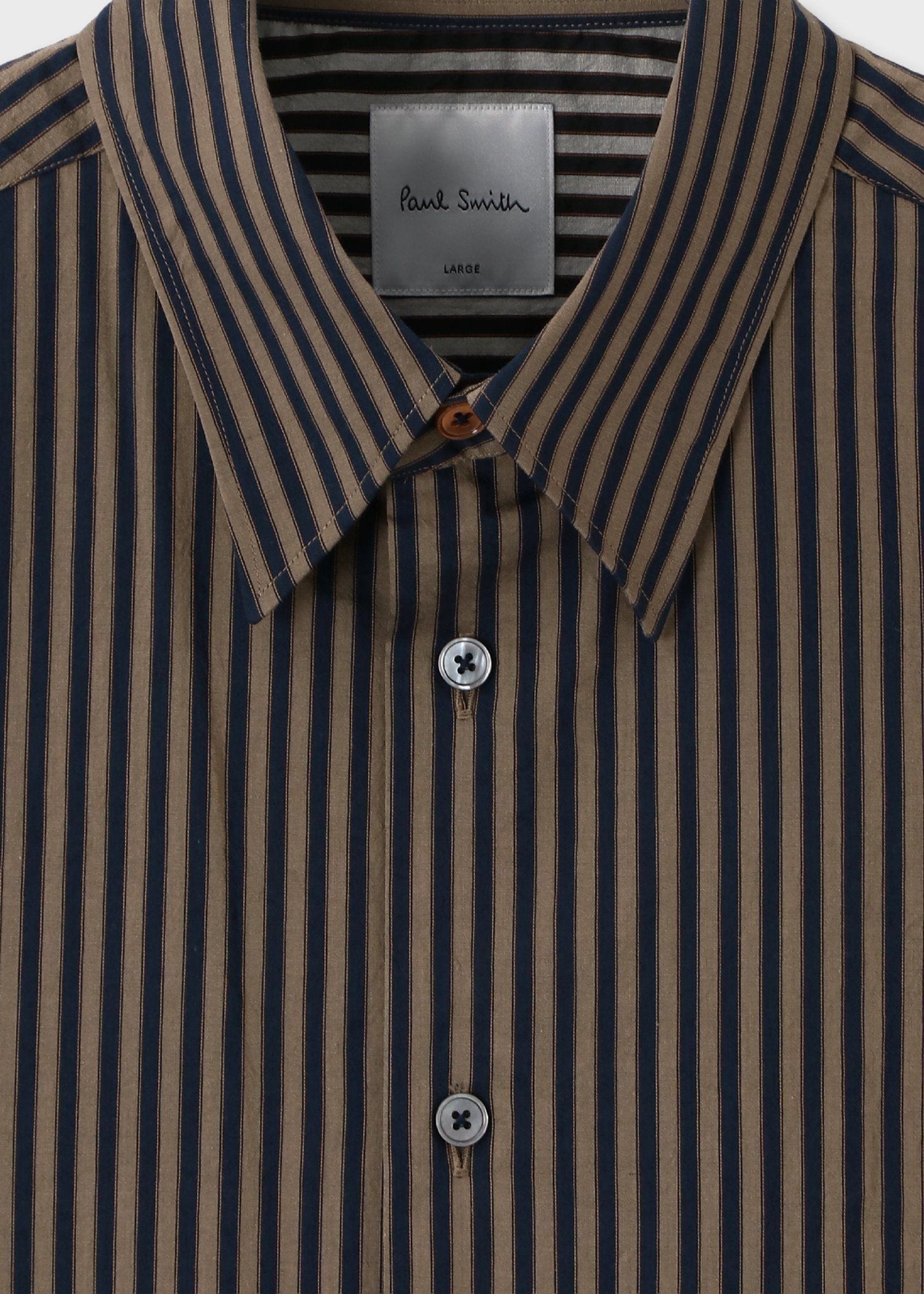 シックシンストライプ カジュアルシャツ（ネイビー） ｜ポール・スミス