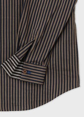 シックシンストライプ カジュアルシャツ（ネイビー） ｜ポール・スミス