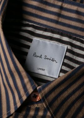 シックシンストライプ カジュアルシャツ（ネイビー） ｜ポール・スミス