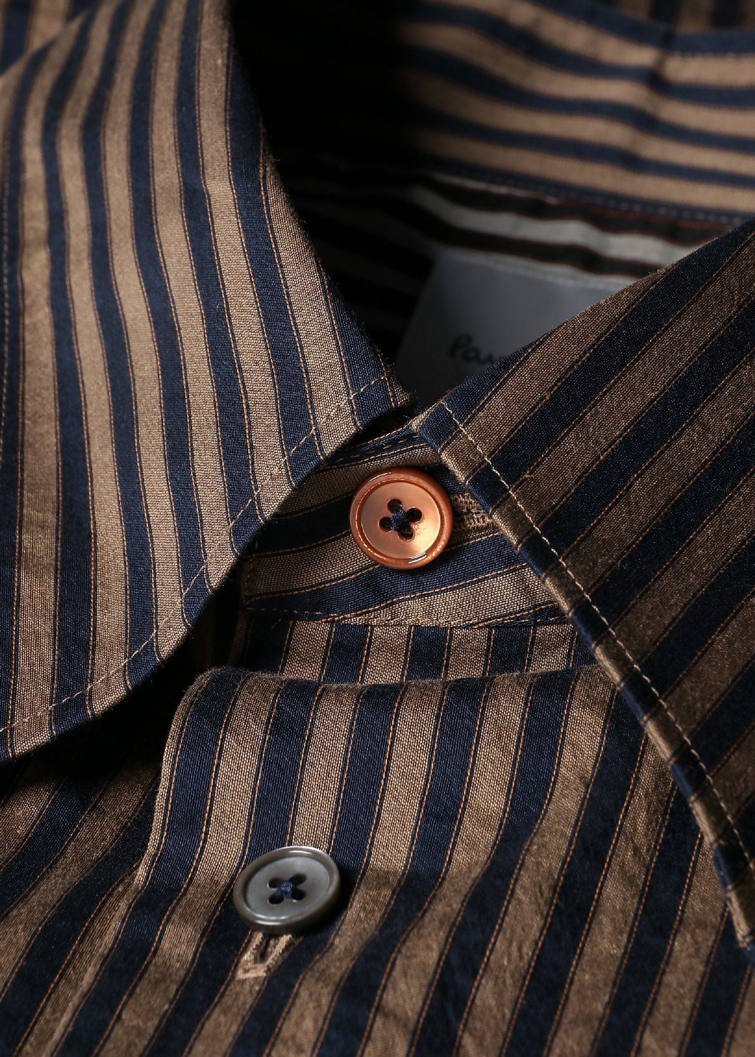 シックシンストライプ カジュアルシャツ（ネイビー） ｜ポール・スミス