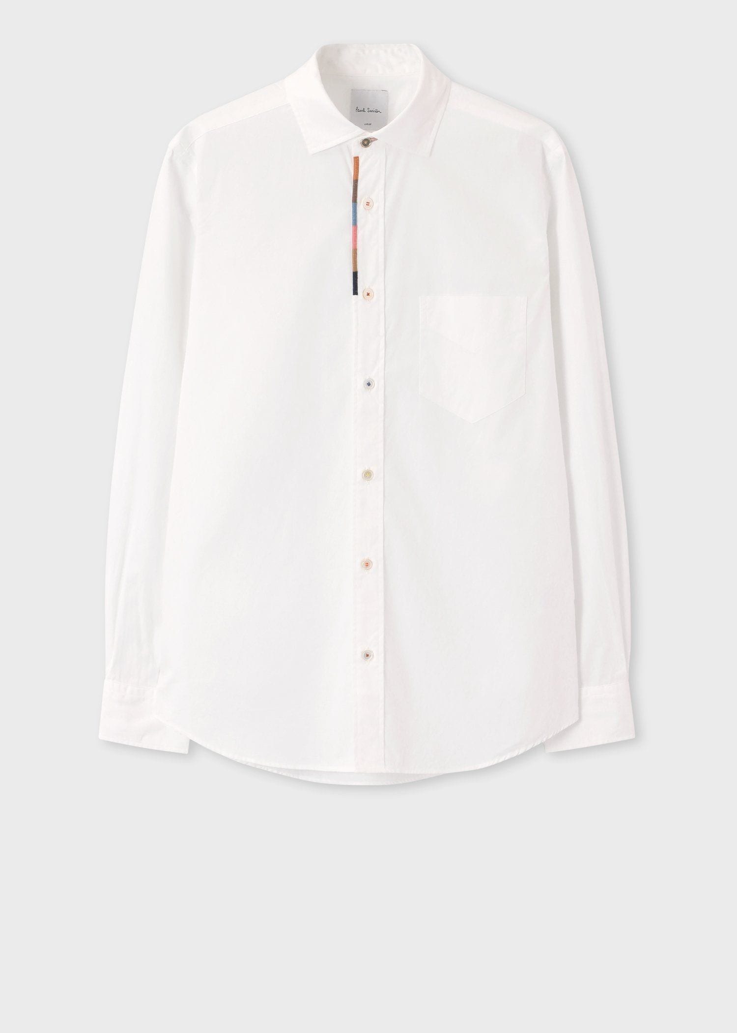 アーティストストライプ エンブロイダリー シャツ（ホワイト