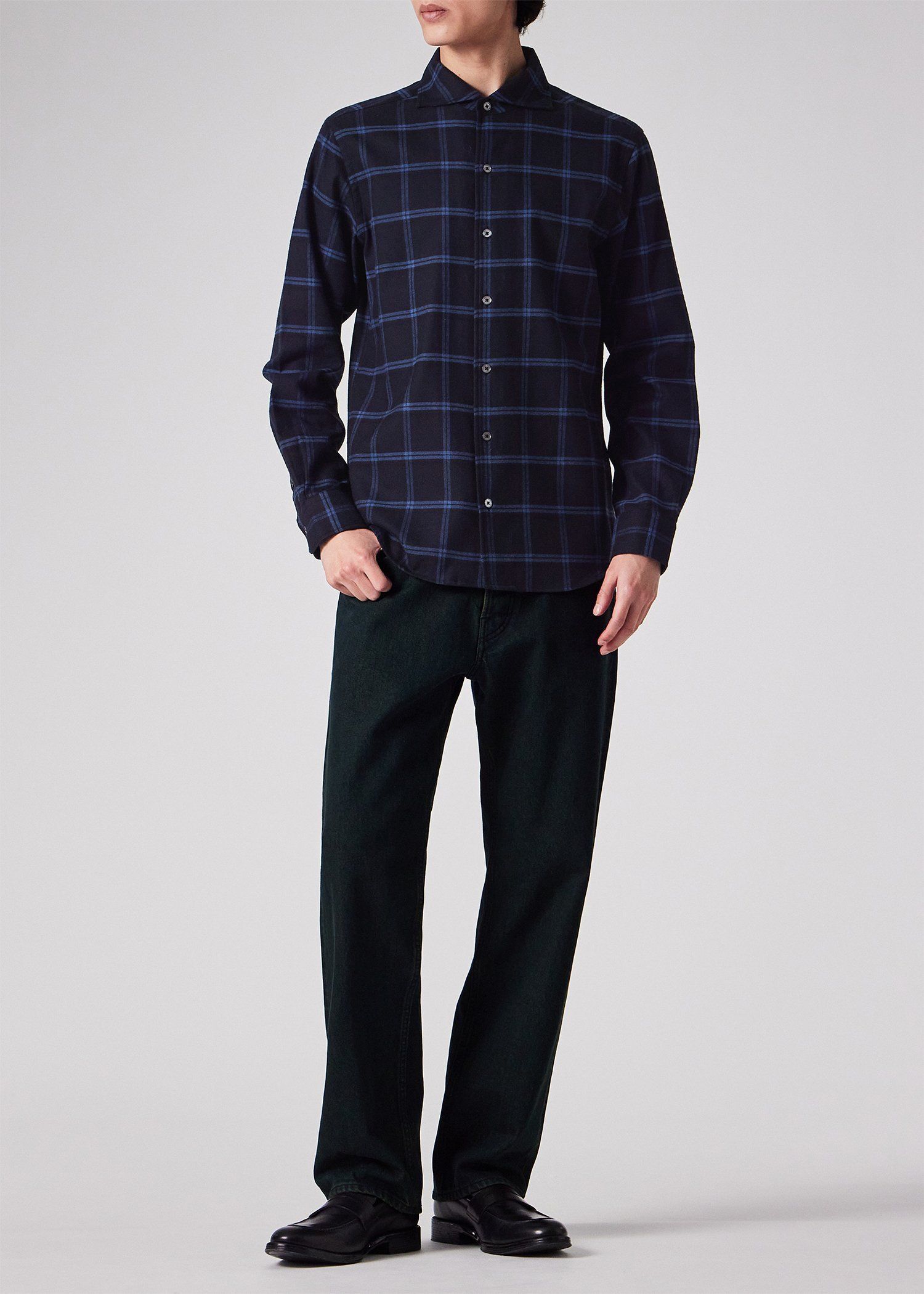 クラシックモダンチェック カジュアルシャツ