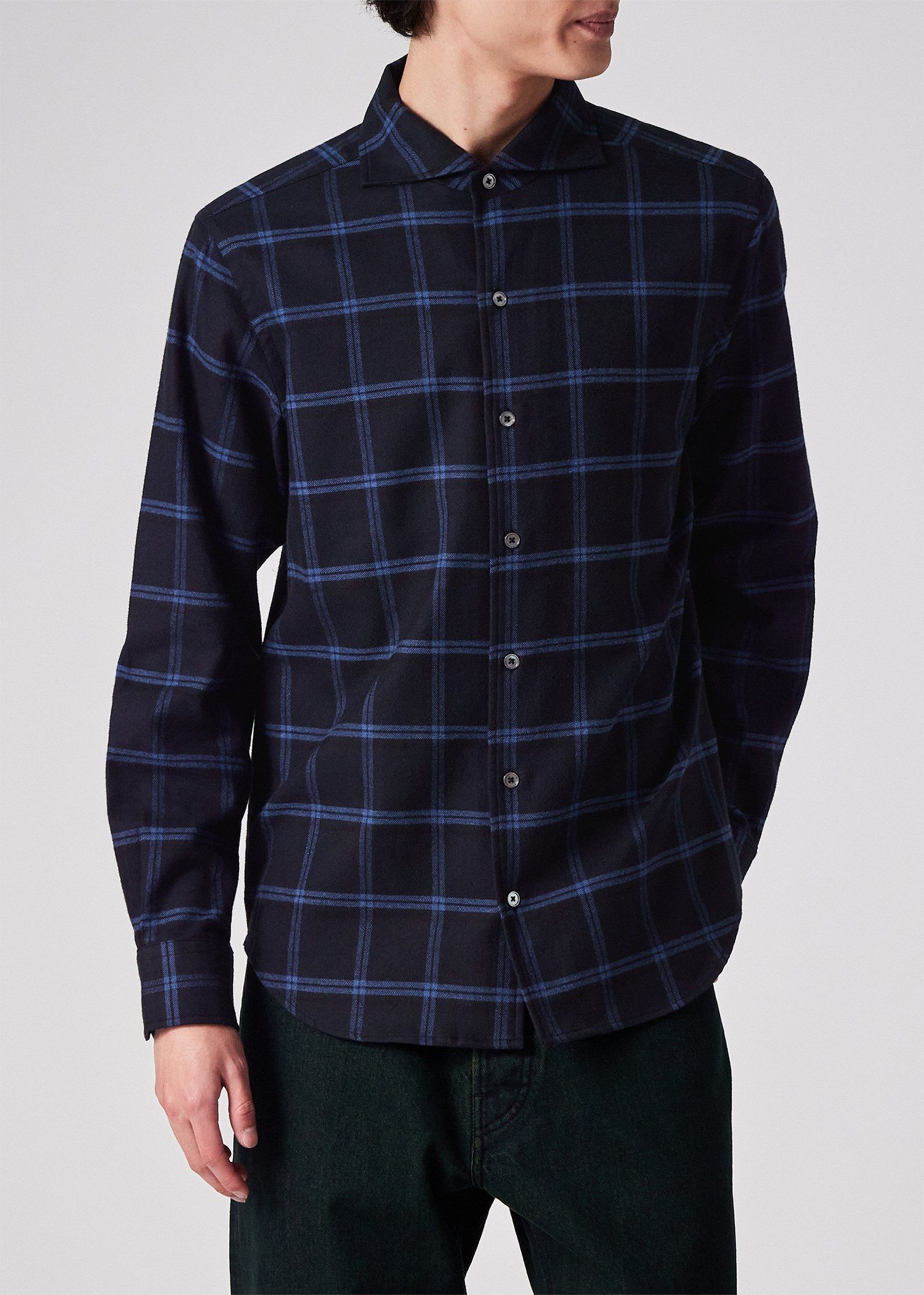 クラシックモダンチェック カジュアルシャツ