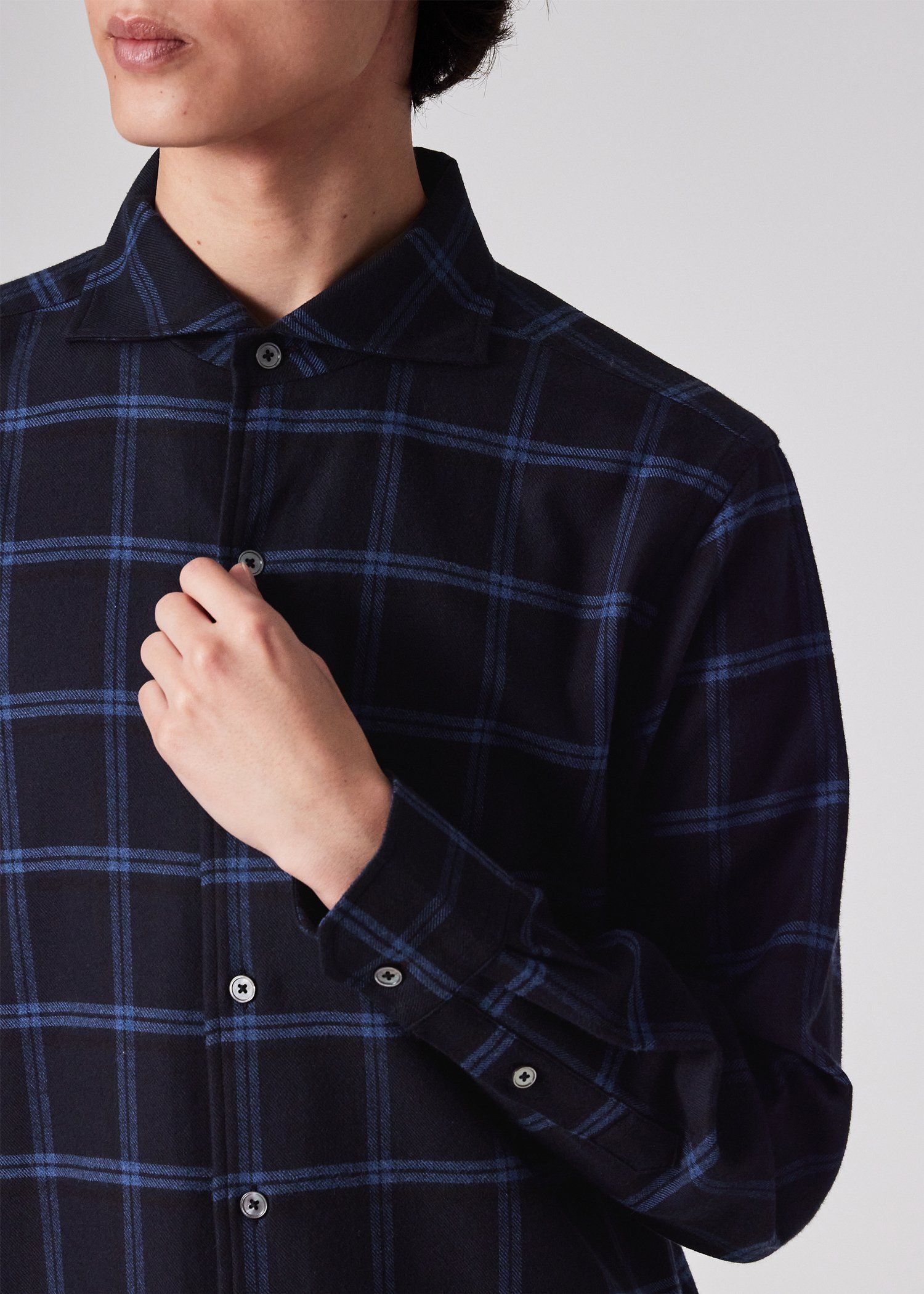 クラシックモダンチェック カジュアルシャツ