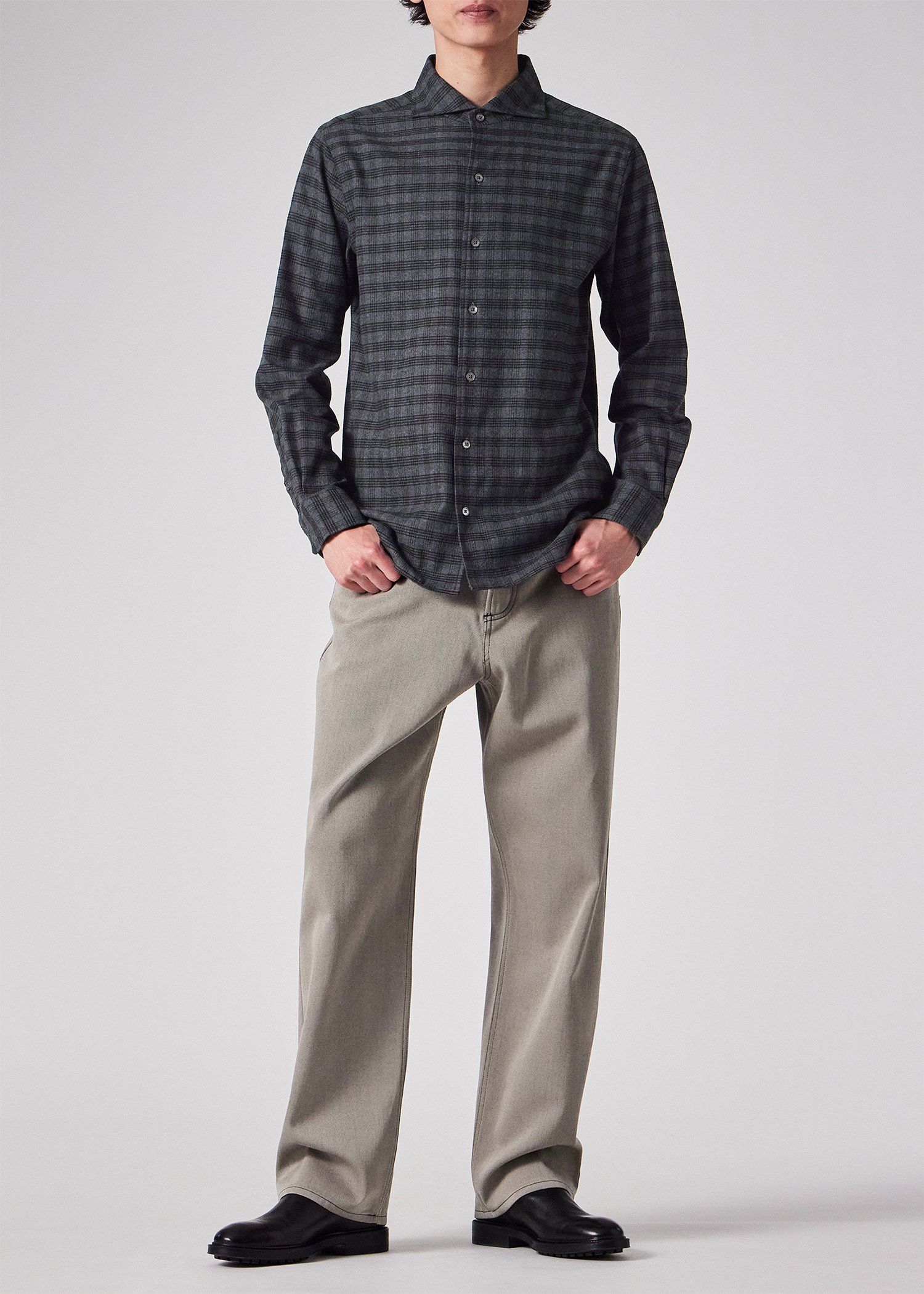 クラシックモダンチェック カジュアルシャツ