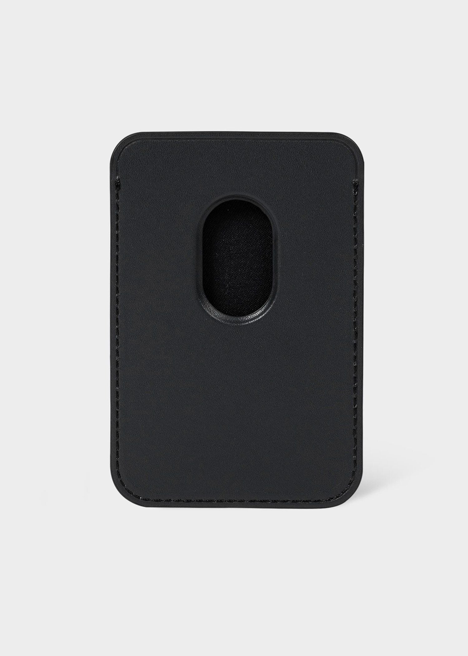 新品未使用！Paul Smith MagSafeカードケース Paul smith iPhone 15 Pro MagSafe ブラックレザー カードケース (Paul