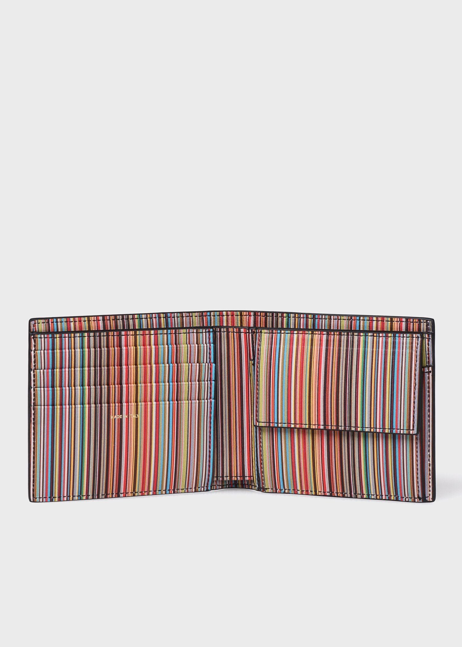 "Signature Stripe Interior" 2つ折り財布