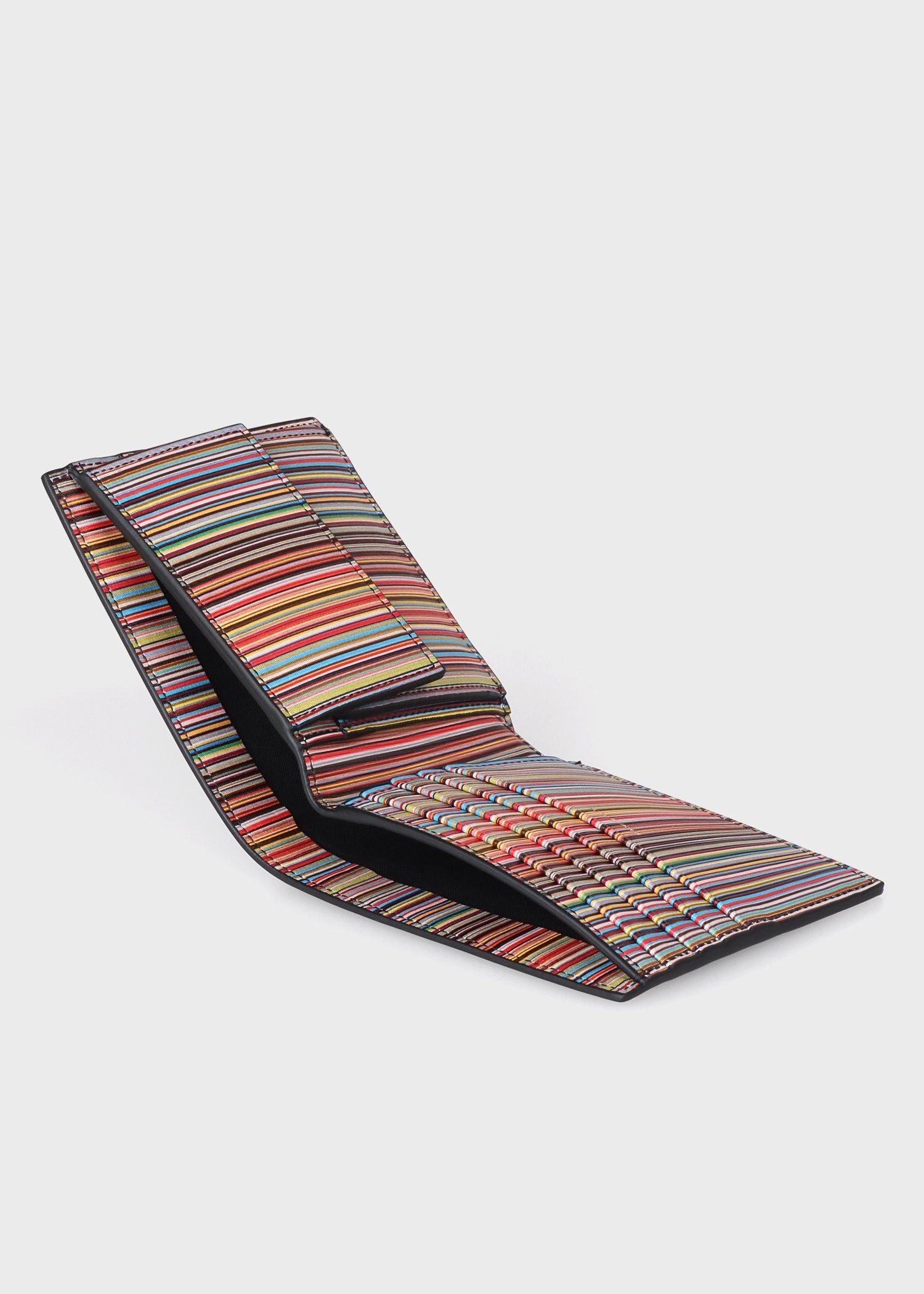 "Signature Stripe Interior" 2つ折り財布