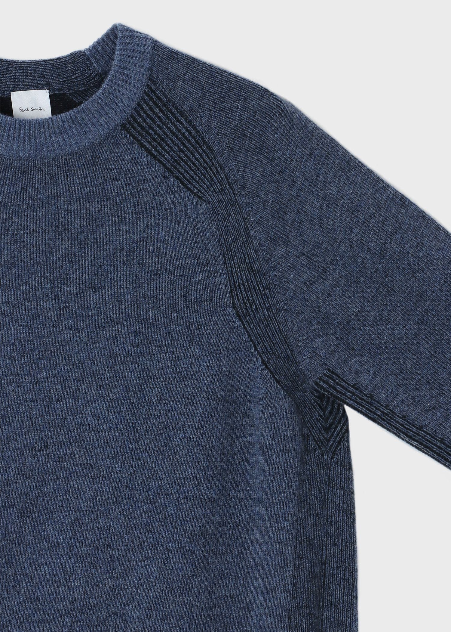 アーティストストライプポイント クルーネックニット