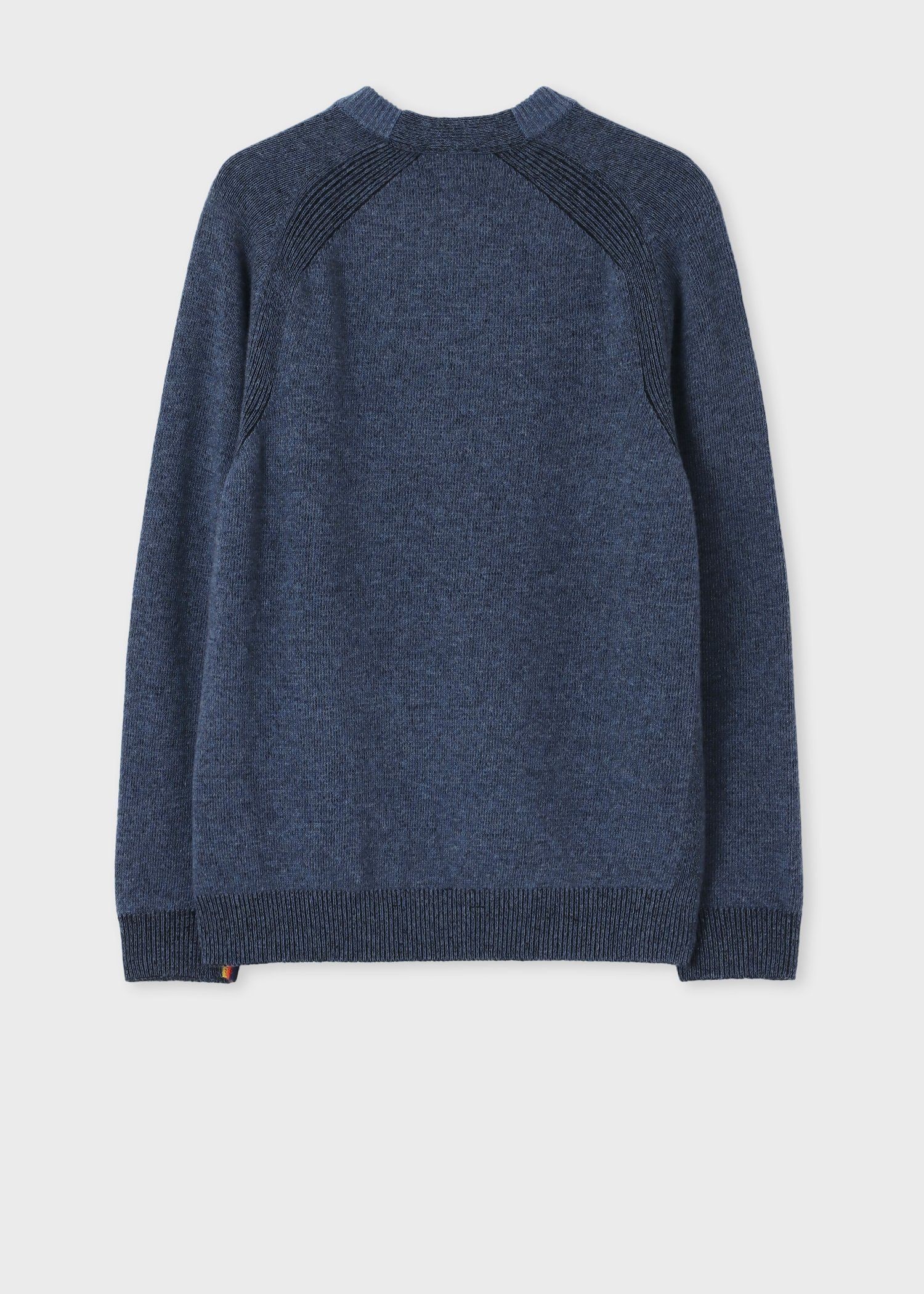 アーティストストライプポイント クルーネックニット