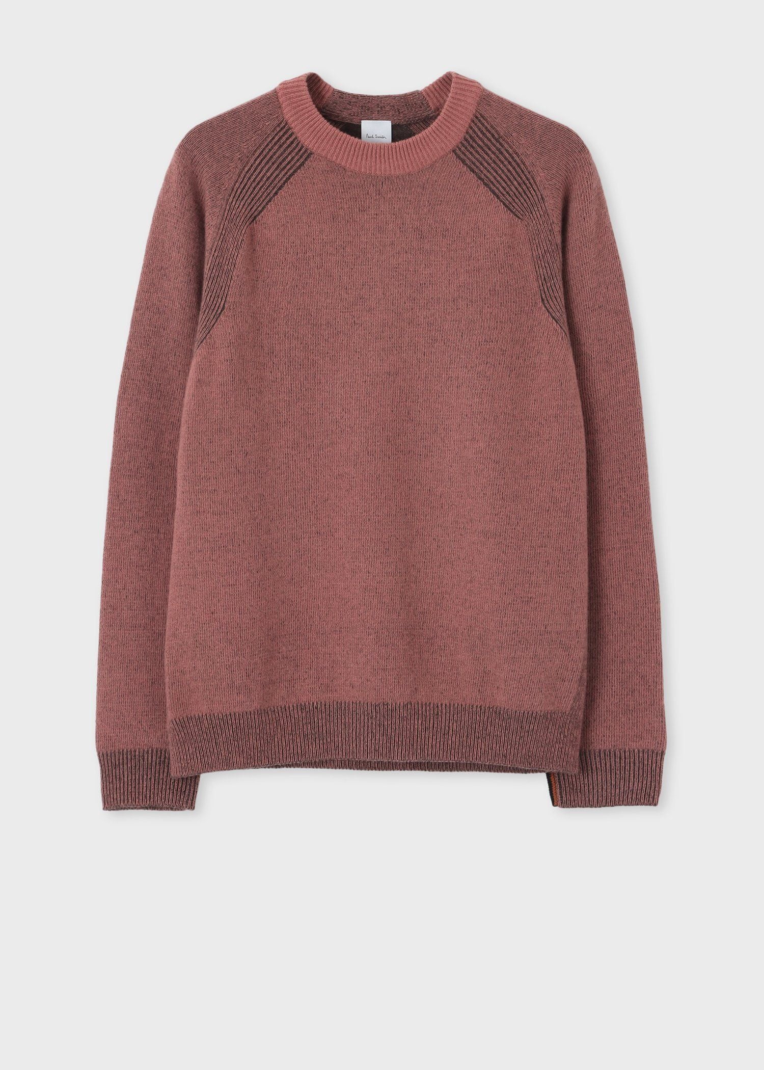 アーティストストライプポイント クルーネックニット