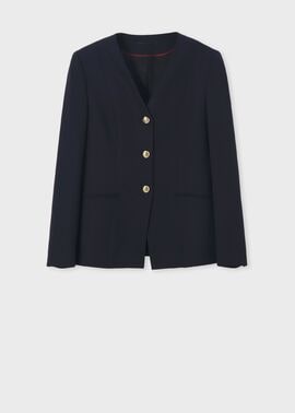 ウィメンズ トラベル ノーカラー ジャケット