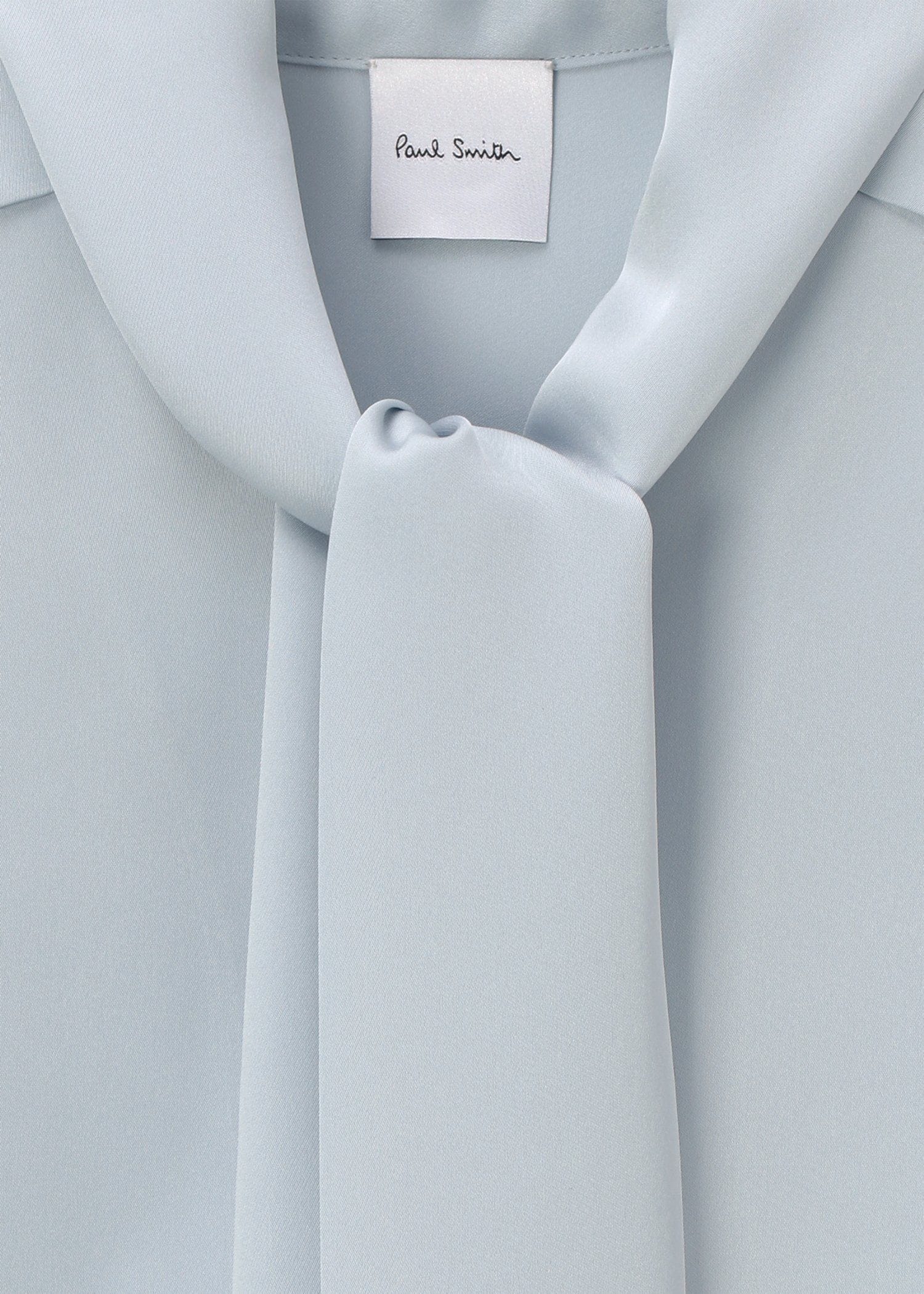 ウィメンズ サテン ボウタイ ブラウス（ライトブルー） ｜ポール・スミス