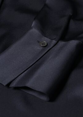 ウィメンズ サテン ボウタイ ブラウス（ネイビー） ｜ポール・スミス