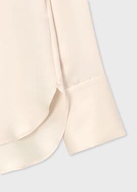 ウィメンズ サテン ボウタイ ブラウス（オフホワイト） ｜ポール・スミス