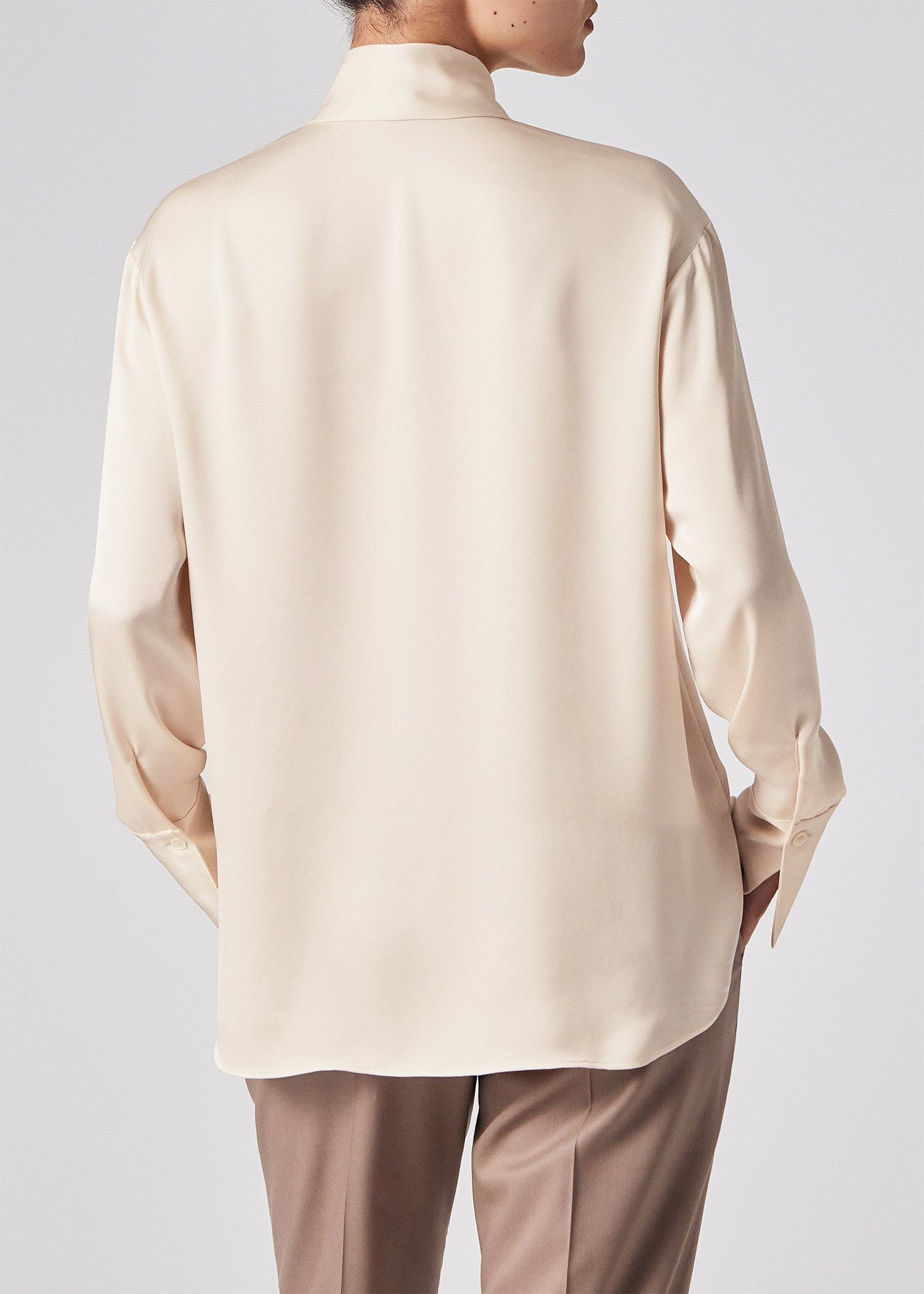 ウィメンズ サテン ボウタイ ブラウス（オフホワイト） ｜ポール・スミス