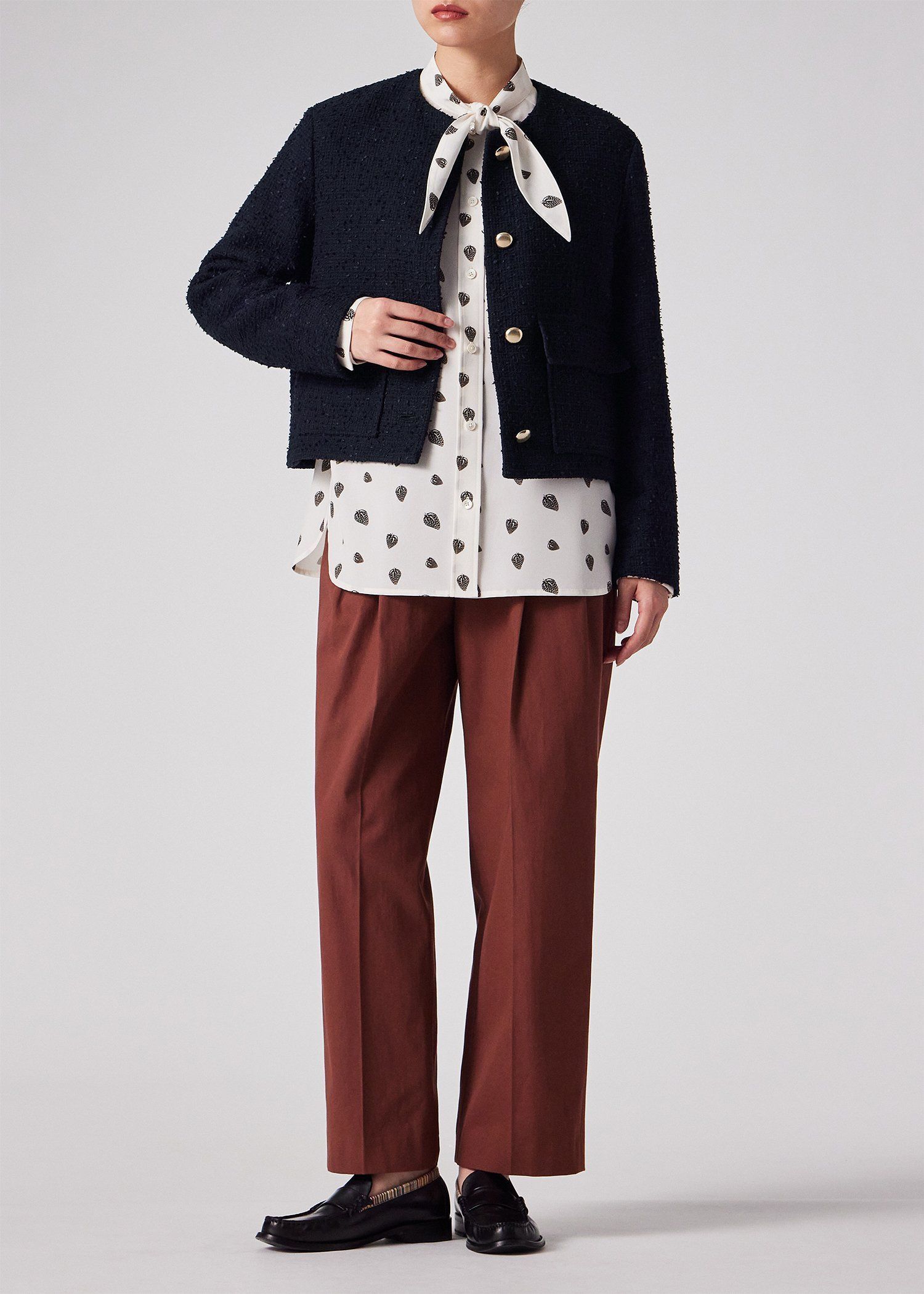 ウィメンズ ツイード ノーカラー ジャケット ｜ポール・スミス