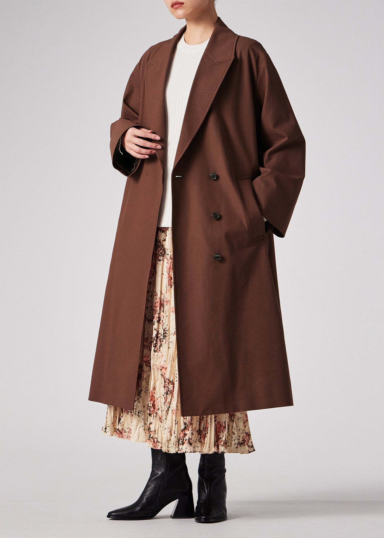 ウィメンズ コットンギャバジン ロングコート