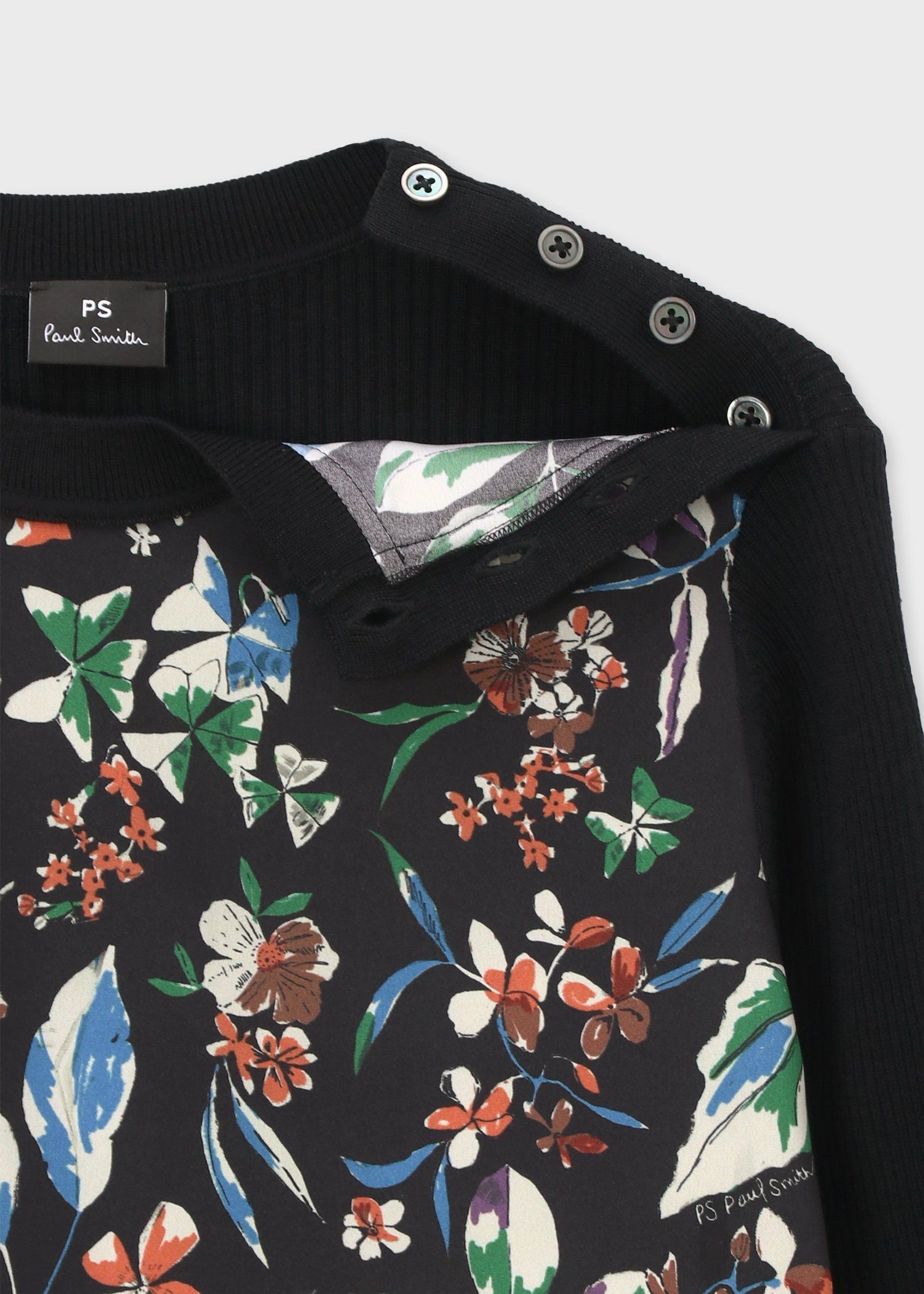 ウィメンズ "Number Floral" プルオーバー コンビ ニット