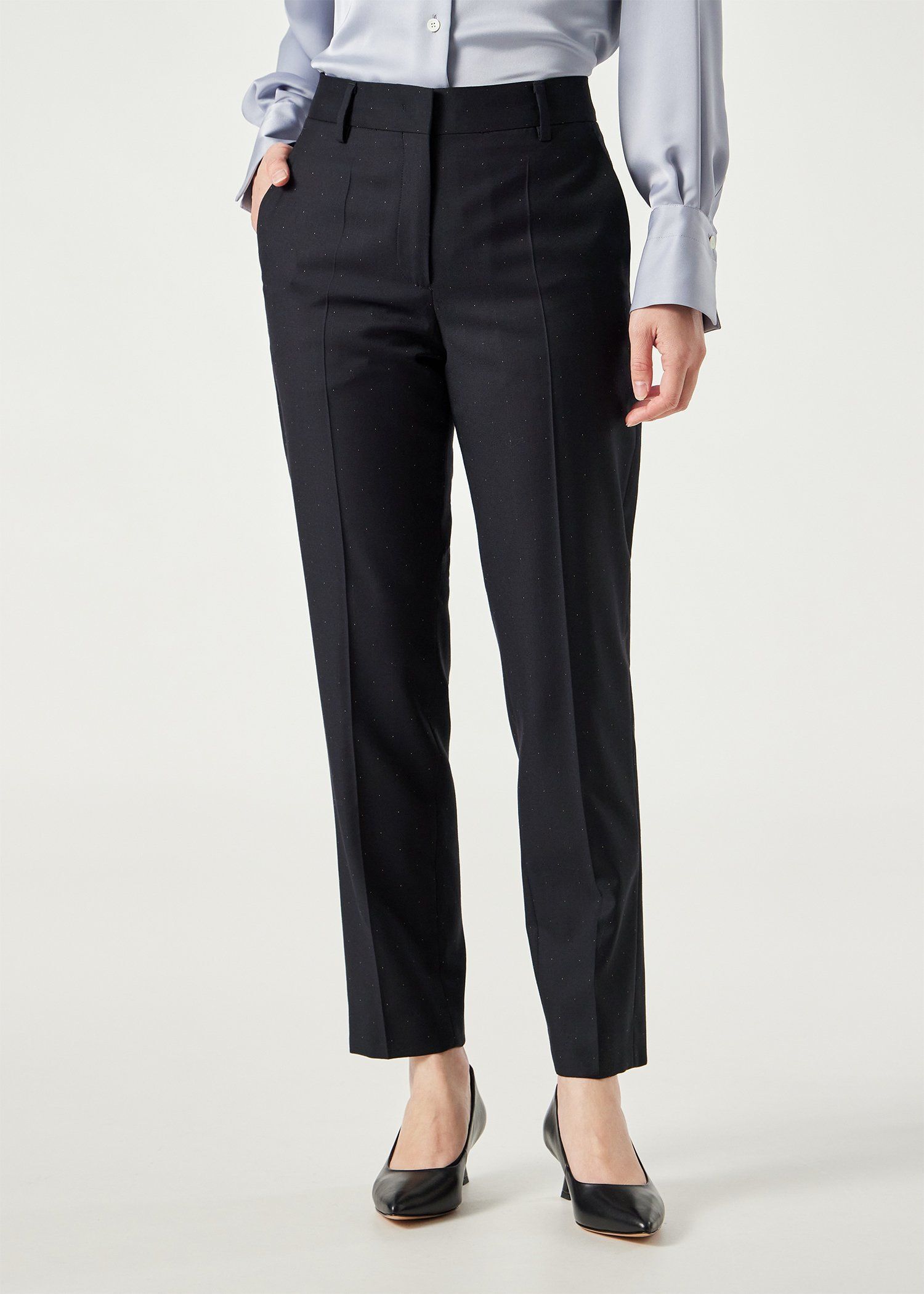 ウィメンズ ドビーピンドット テーパードパンツ