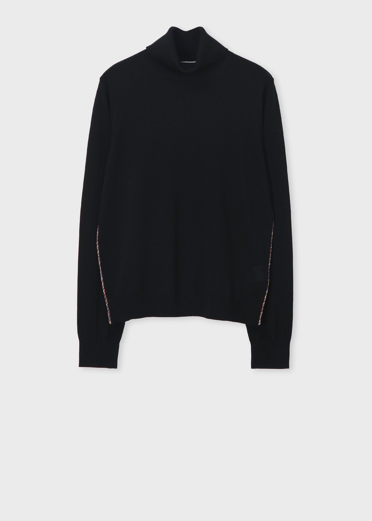 ウィメンズ ドレープウール ストライプ タートルネック ニット