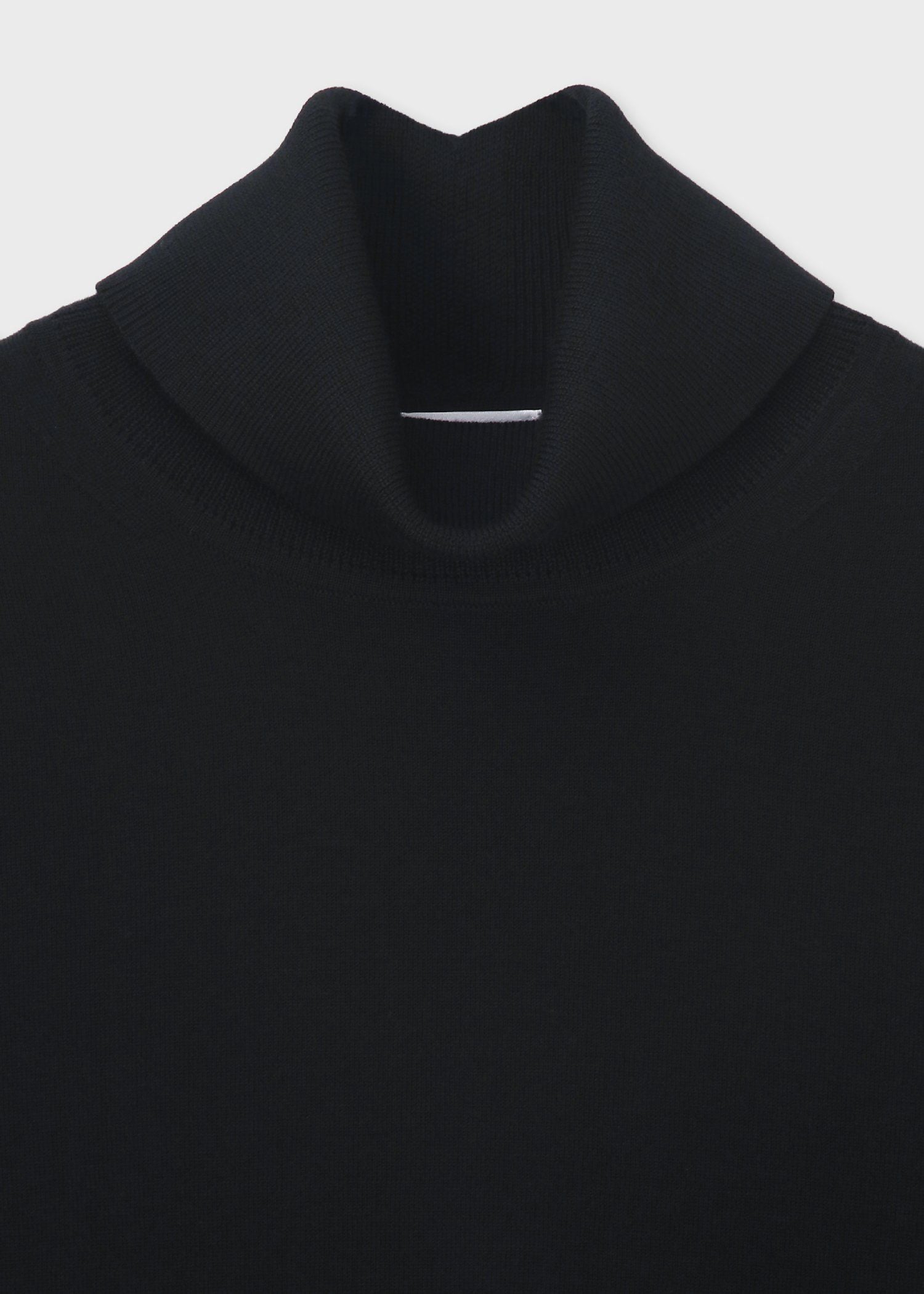 ウィメンズ ドレープウール ストライプ タートルネック ニット