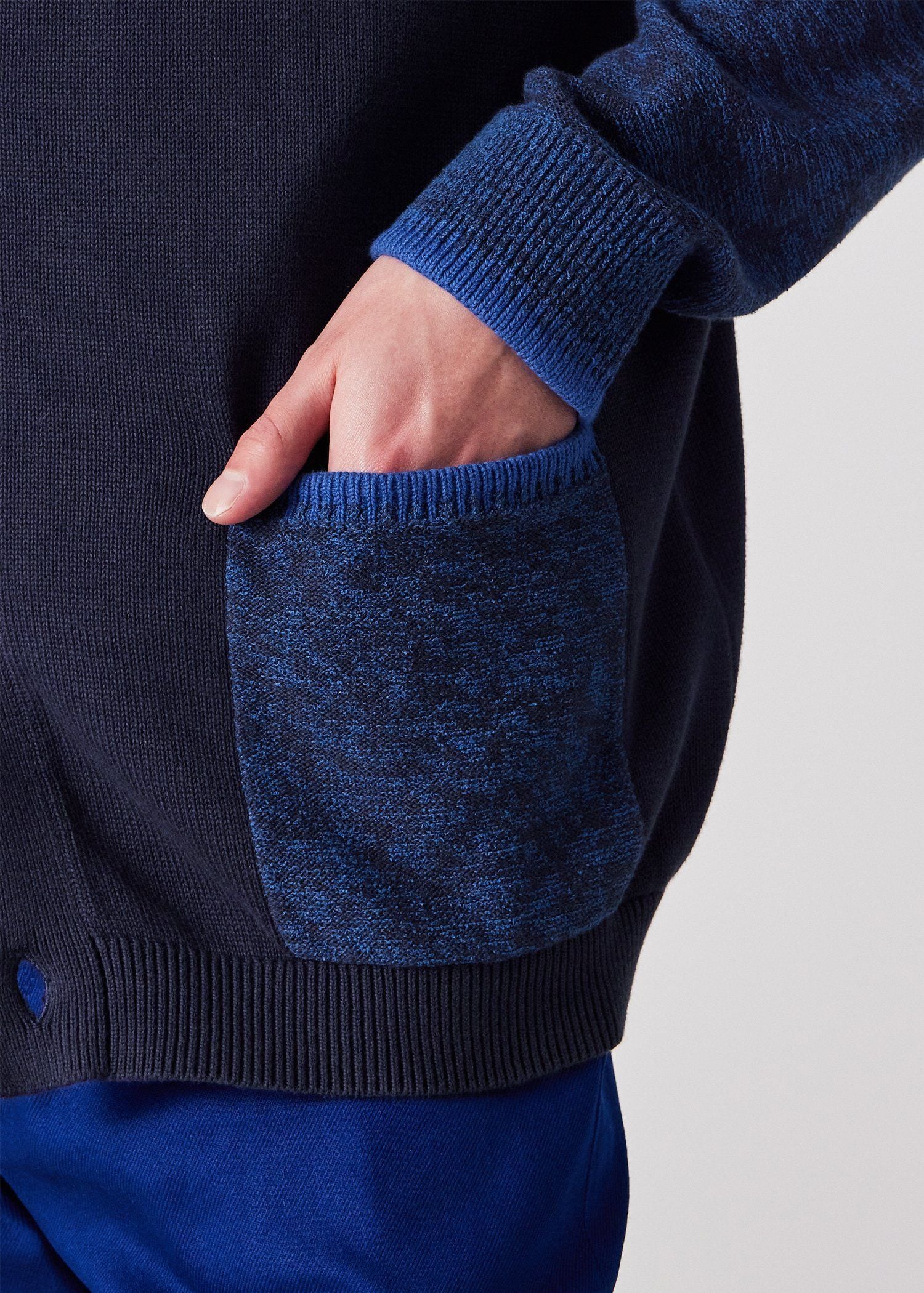 "Happy" バイカラーカーディガン