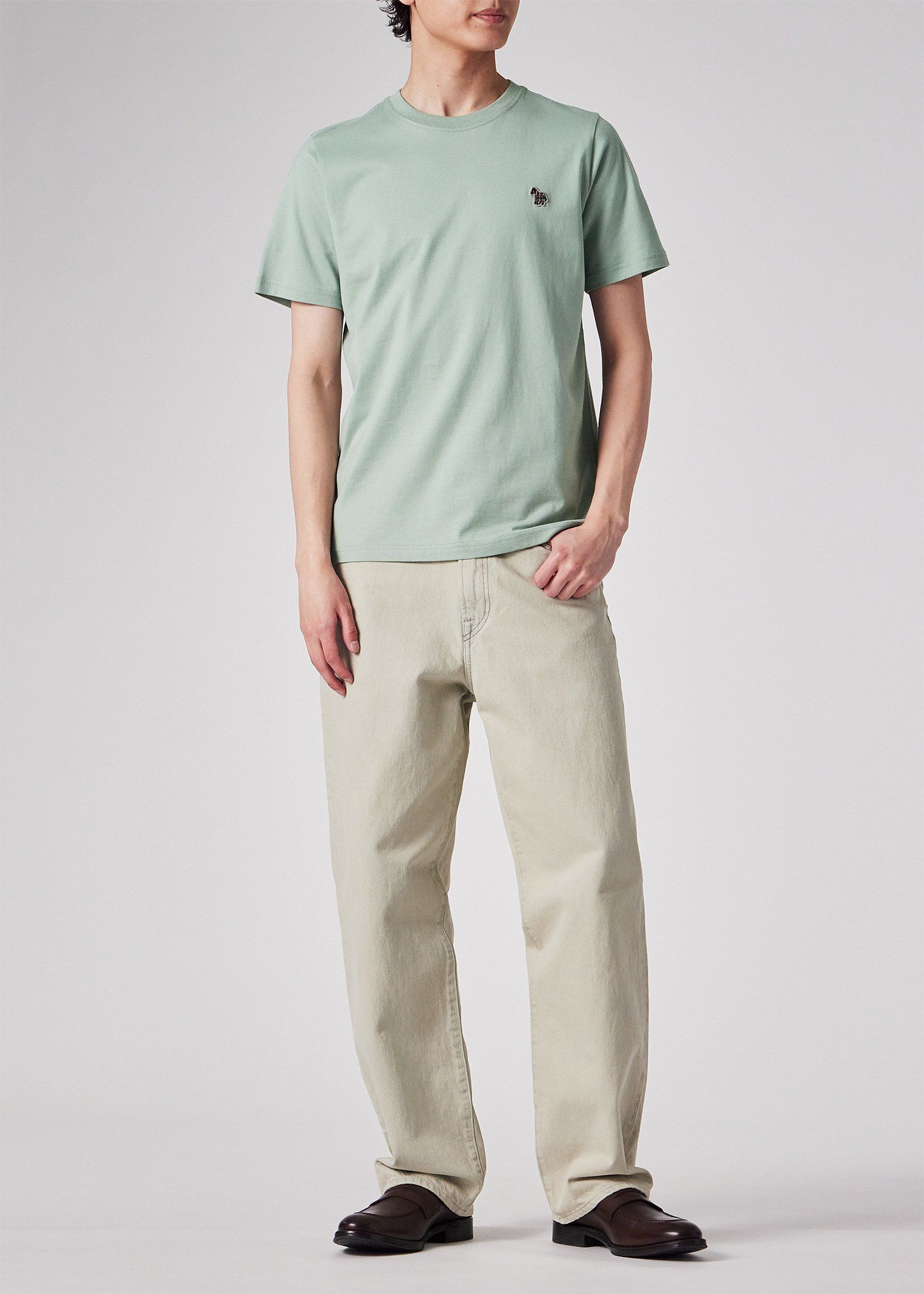 "Sports Stripe Zebra" ワンポイント 半袖Tシャツ